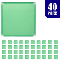 40-pack of Mint Green BOOF panels for modular artist alley and convention booth connector grid display setups.