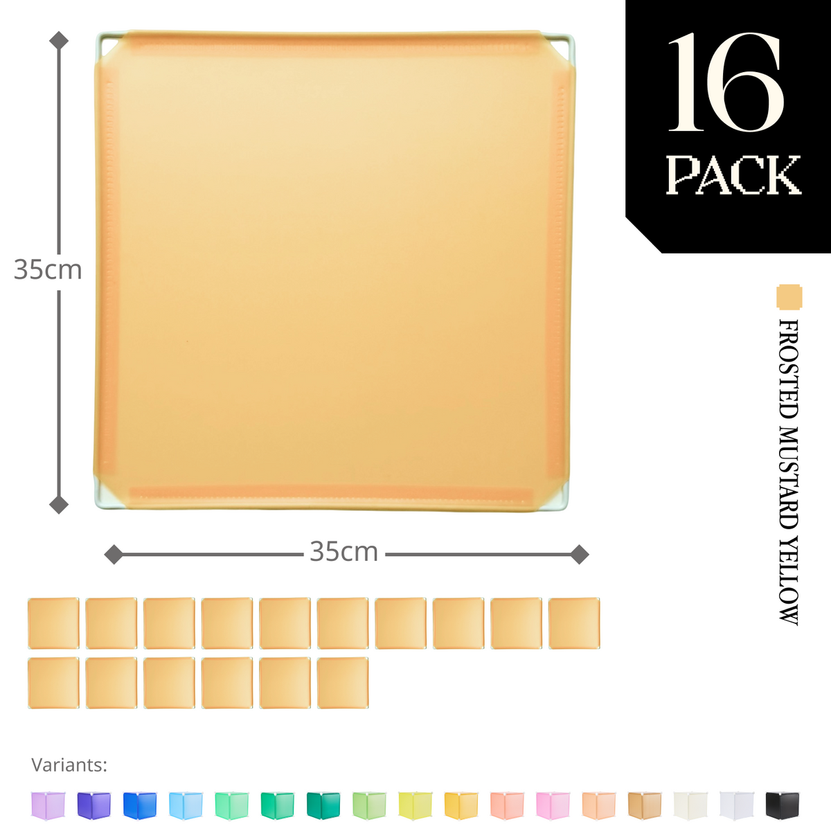 Frosted Mustard Yellow (PMS 135C) / 16-pack [10% off]