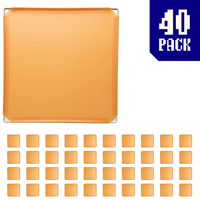 40-pack of Mustard Yellow BOOF panels for modular artist alley and convention booth connector grid display setups.
