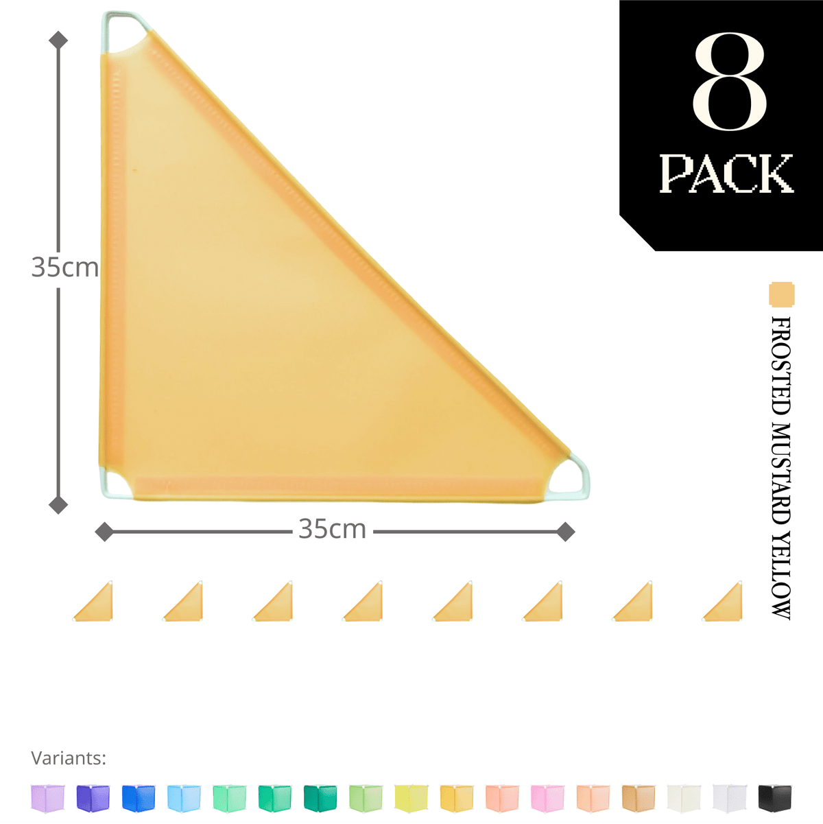 Frosted Mustard Yellow (PMS 135C) / 8-pack [10% off]