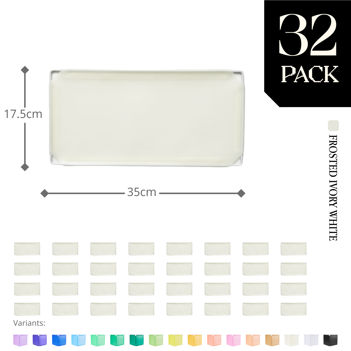 Modular Half-Square Panel (17.5x35cm) - BOOF Bulk Pack