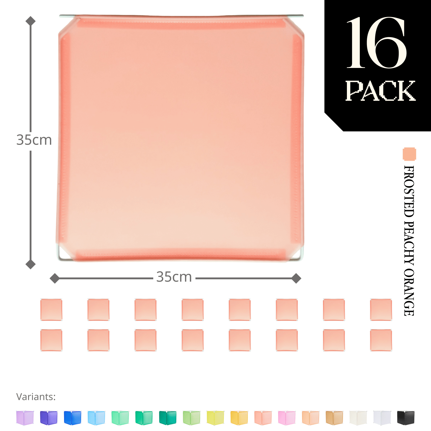 Modular Hinged Square Panel (35x35cm) - BOOF Bulk Pack