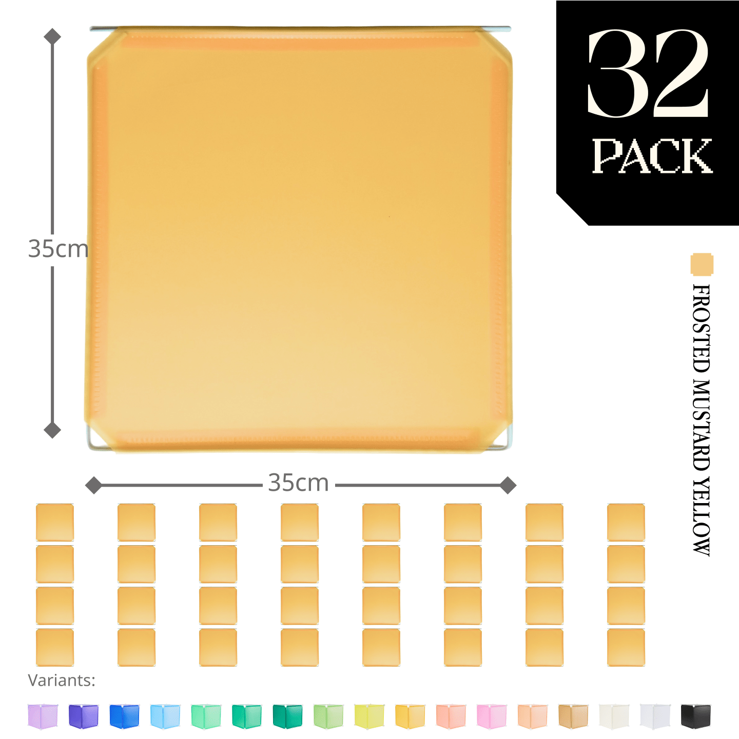 Modular Hinged Square Panel (35x35cm) - BOOF Bulk Pack