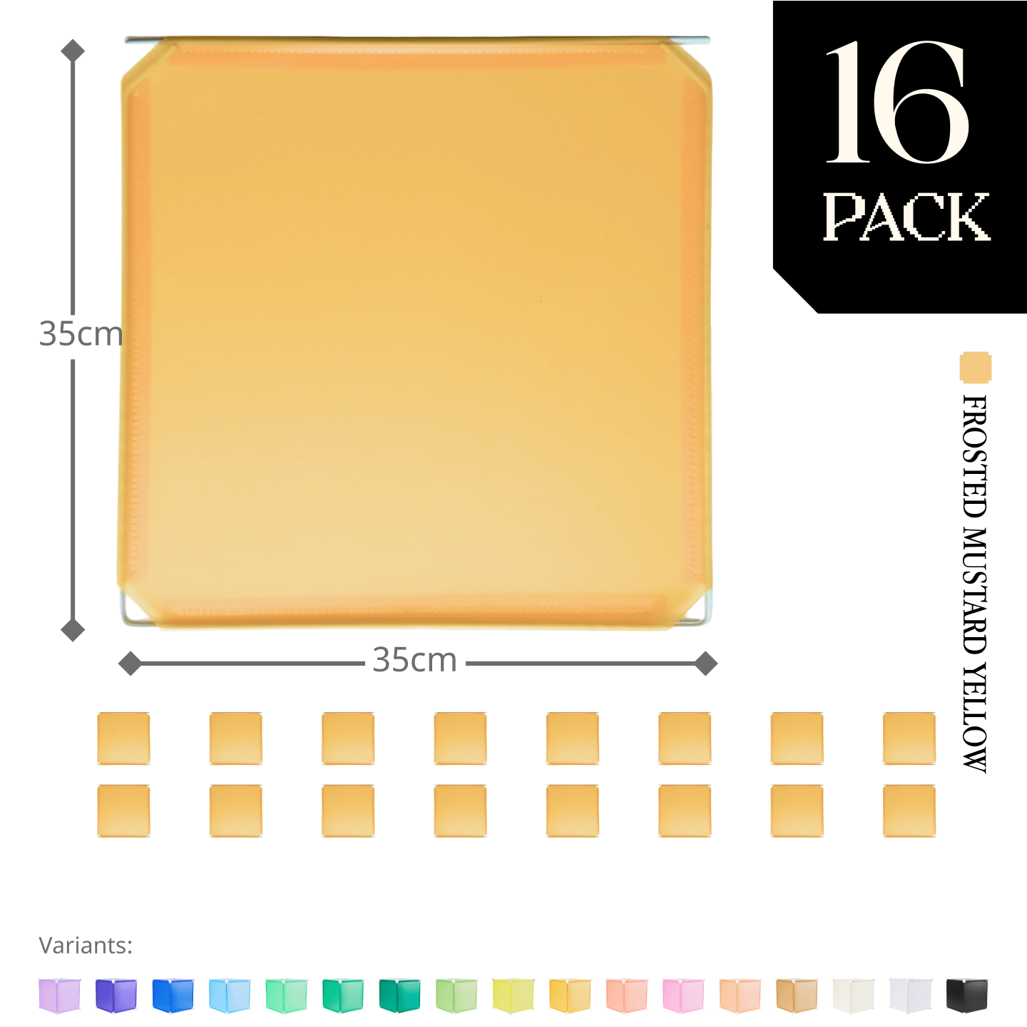 Modular Hinged Square Panel (35x35cm) - BOOF Bulk Pack