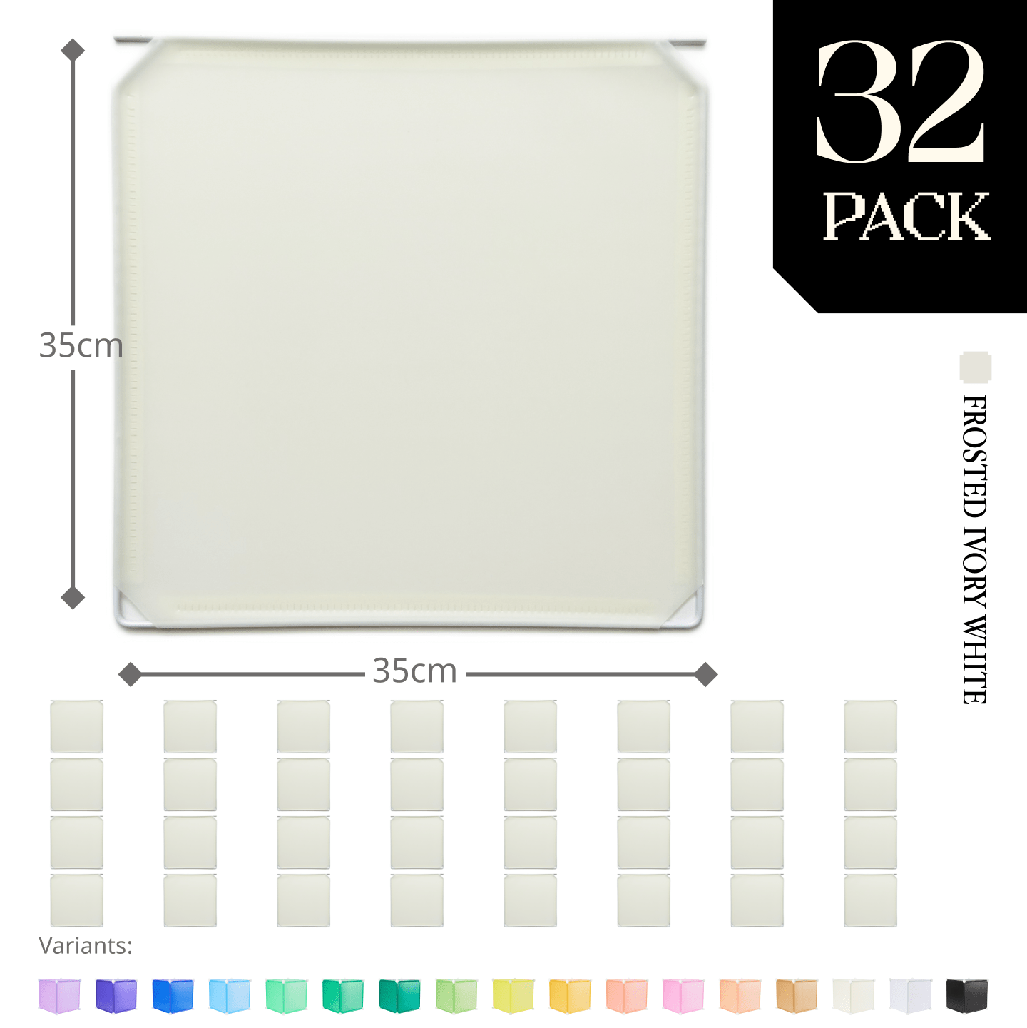 Modular Hinged Square Panel (35x35cm) - BOOF Bulk Pack