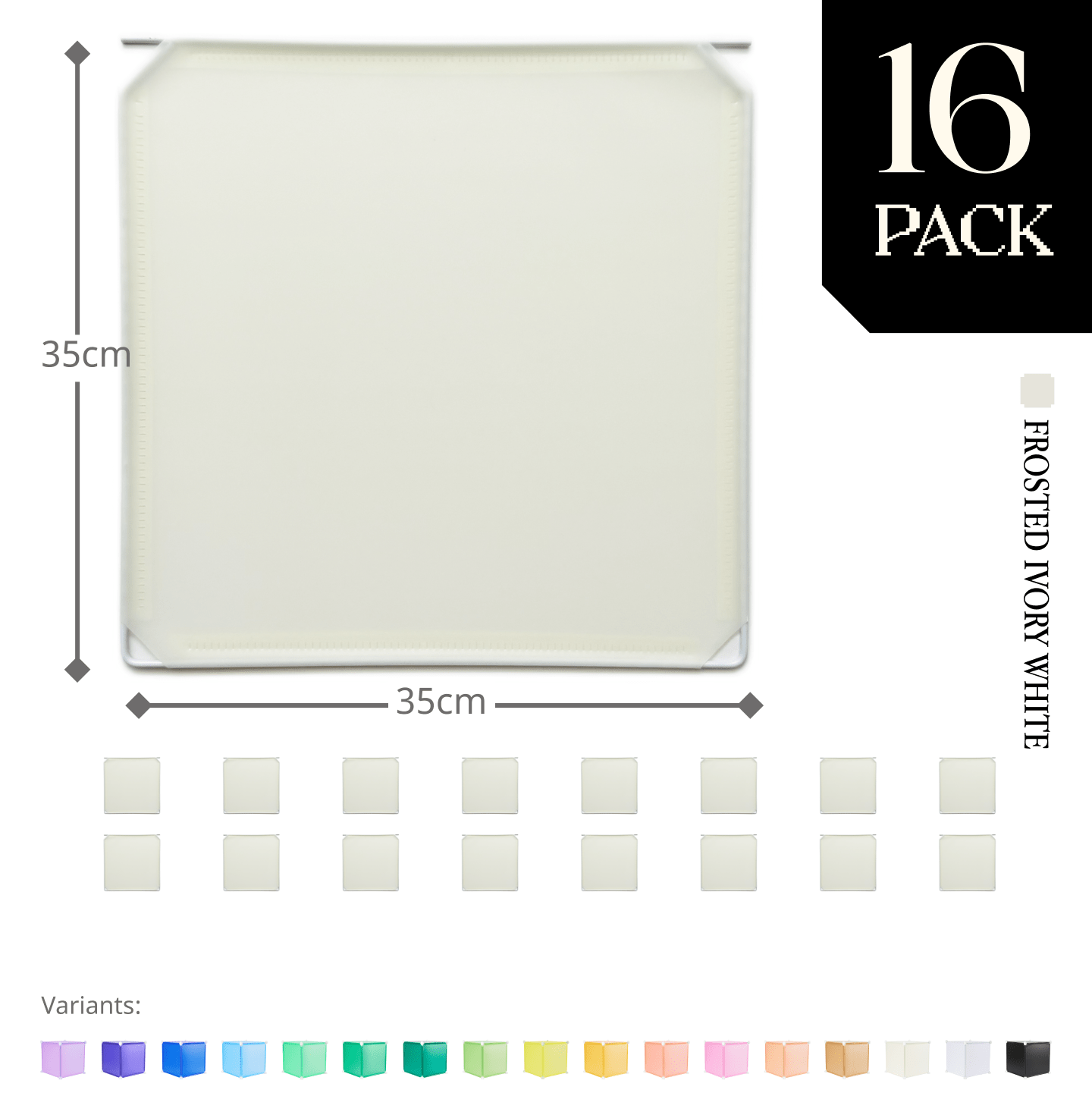 Modular Hinged Square Panel (35x35cm) - BOOF Bulk Pack