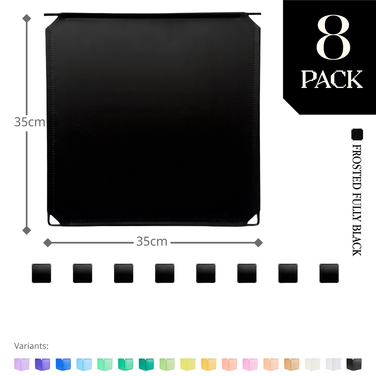 Frosted Fully Black (PMS 6 C) / 8-pack [10% off]