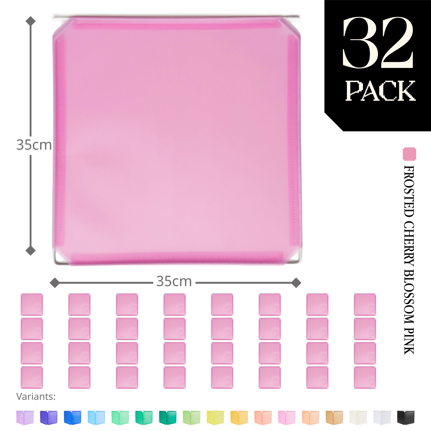 Modular Hinged Square Panel (35x35cm) - BOOF Bulk Pack