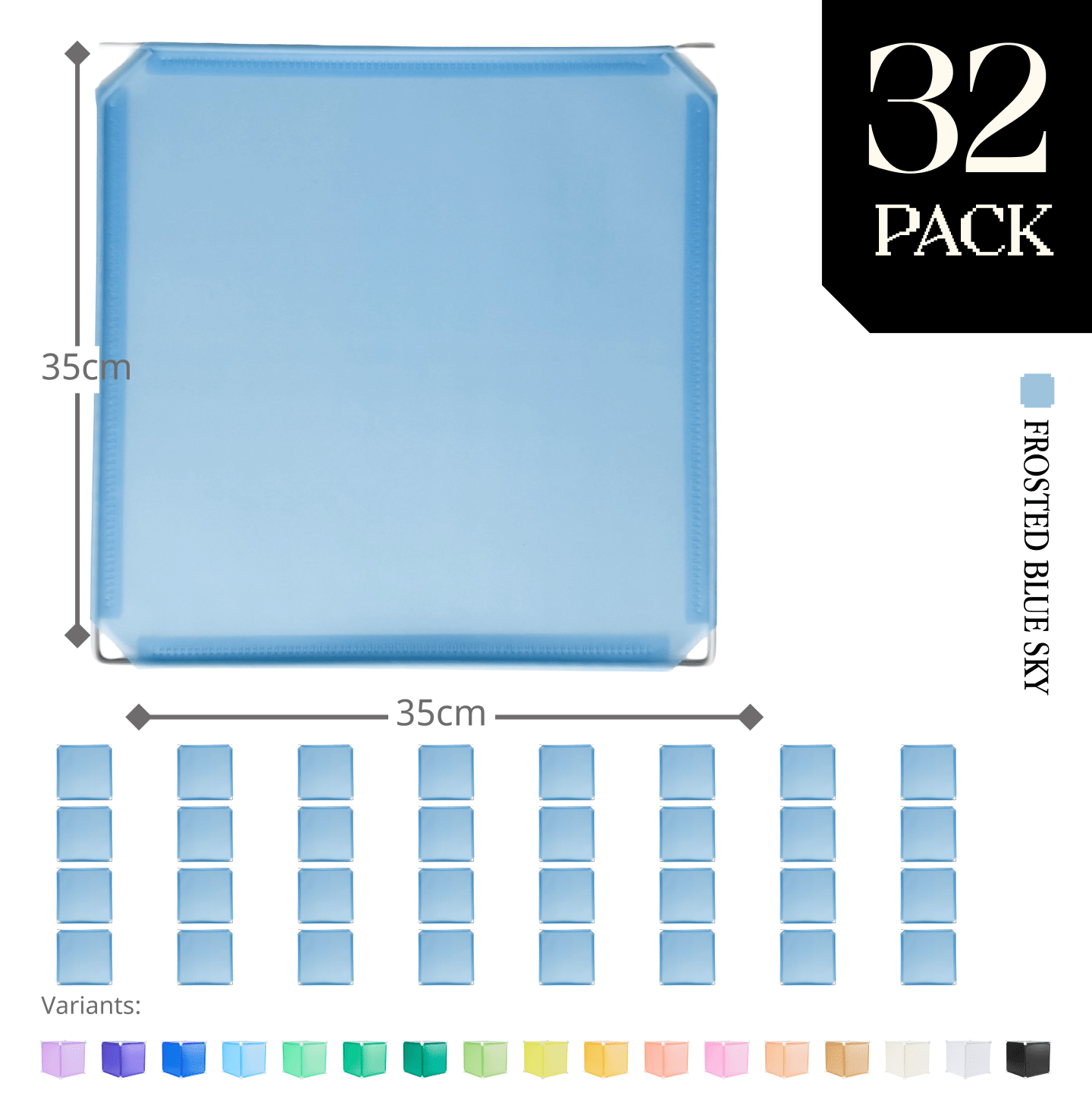 Modular Hinged Square Panel (35x35cm) - BOOF Bulk Pack