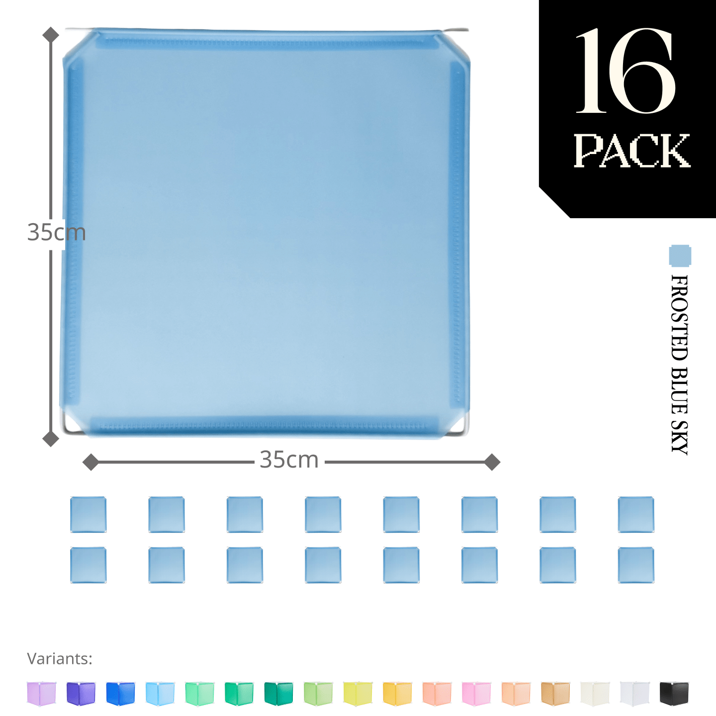 Modular Hinged Square Panel (35x35cm) - BOOF Bulk Pack