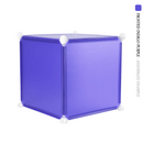Frosted indigo purple square cube panels assembled in front of a white background - perfect for creative and modular artist alley & convention booth setups
