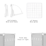 Artistbooths Booth Garage 12 Pack - 2 Grid+10 Fold Hooks Self serve display Grid & Fold Hook expansion pack [12/24 Mixed Pcs]