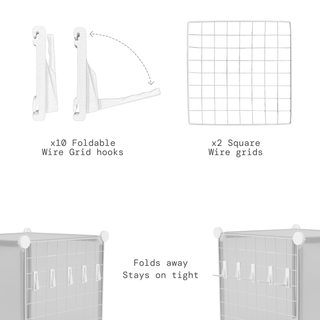 Self serve display Grid & Fold Hook expansion pack [12/24 Mixed pack]