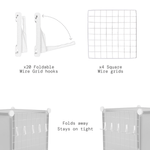 Artistbooths Booth Garage 24 Pack - 4 Grid+20 Fold Hooks [save 20%] Self serve display Grid & Fold Hook expansion pack [12/24 Mixed Pcs]