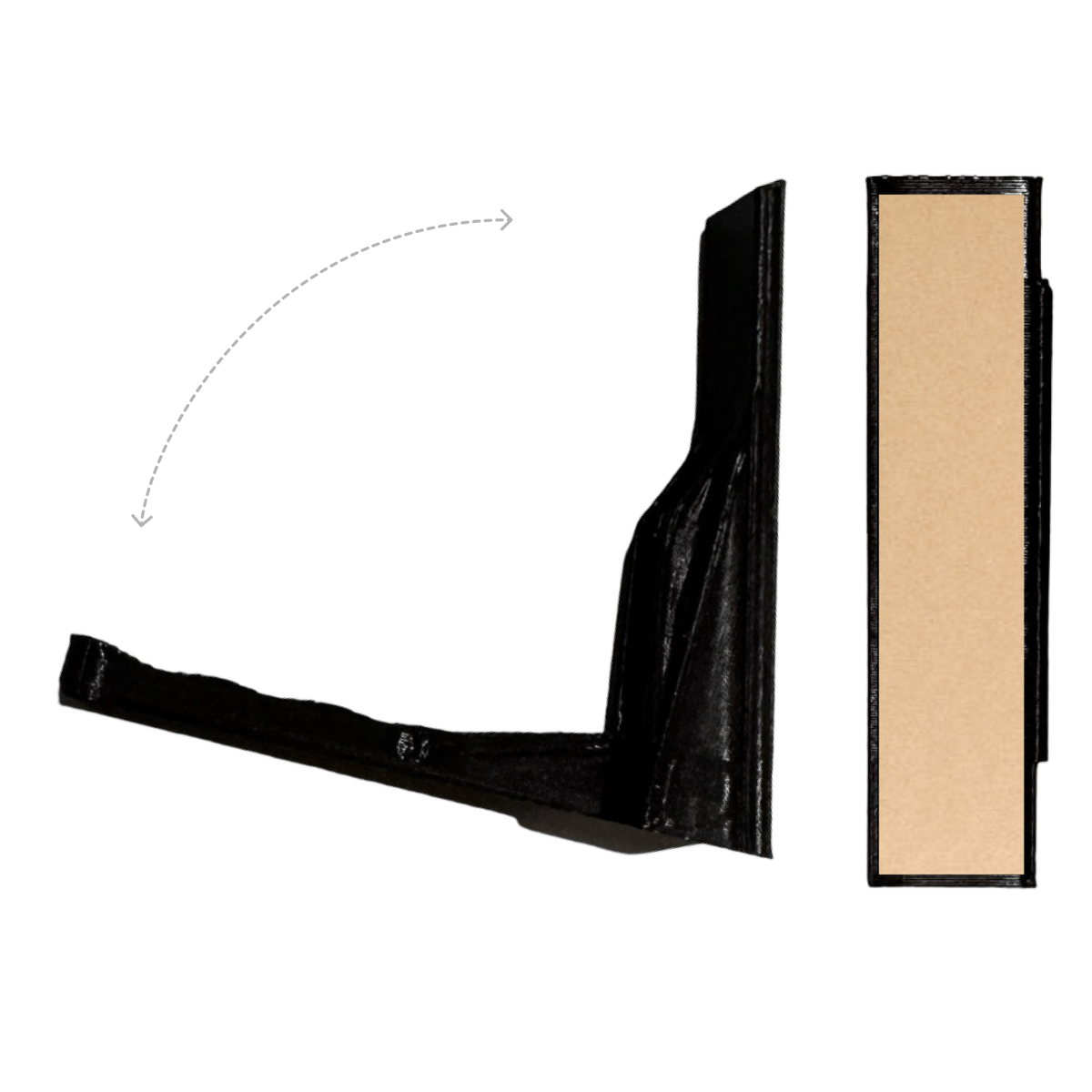 Artistbooths Booth Garage Black Foldable Self Serve Hooks - Adhesive Version [10 pcs]