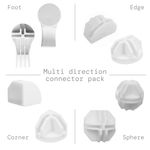 Artistbooths Booth Garage Connector Pro Expansion Pack - White [16 mixed pcs] Bundle & Save