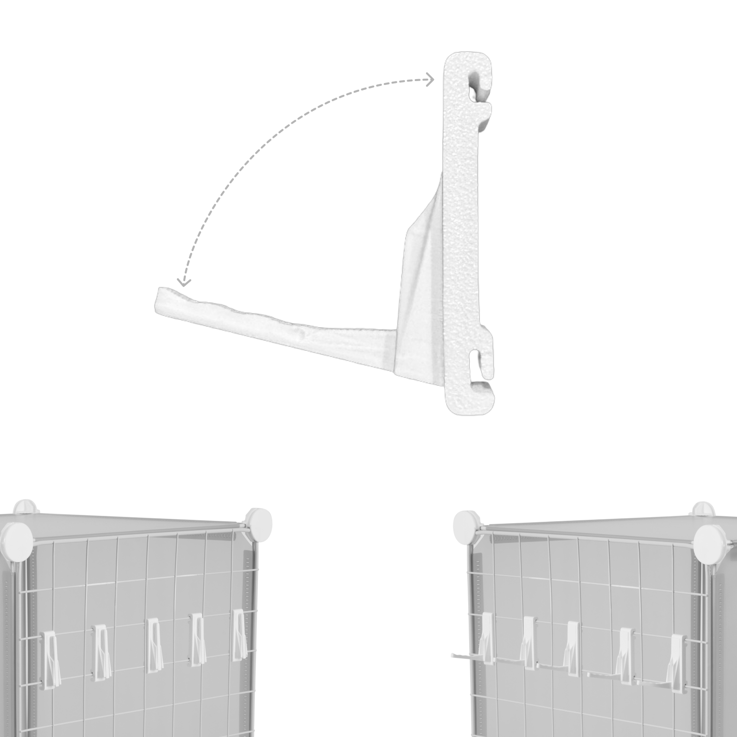 Artistbooths Booth Garage Foldable Self Serve Hook (wire clip version) - [10 pcs]