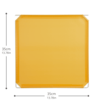 Artistbooths Booth Garage Frosted Amber Yellow (PMS 1235 C) Hinged Squares 8-Pack [35cm / 13.78in]