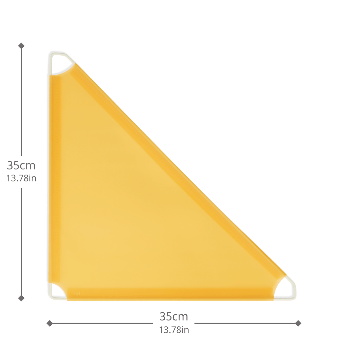 Artistbooths Booth Garage Frosted Amber Yellow (PMS 1235 C) Triangles 4-Pack [35cm / 13.78in]