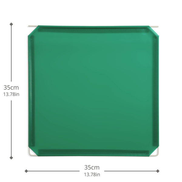 Artistbooths Booth Garage Frosted Forest Green (PMS 3415 C) Hinged Squares 8-Pack [35cm / 13.78in]