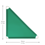 Artistbooths Booth Garage Frosted Forest Green (PMS 3415 C) Triangles 4-Pack [35cm / 13.78in]