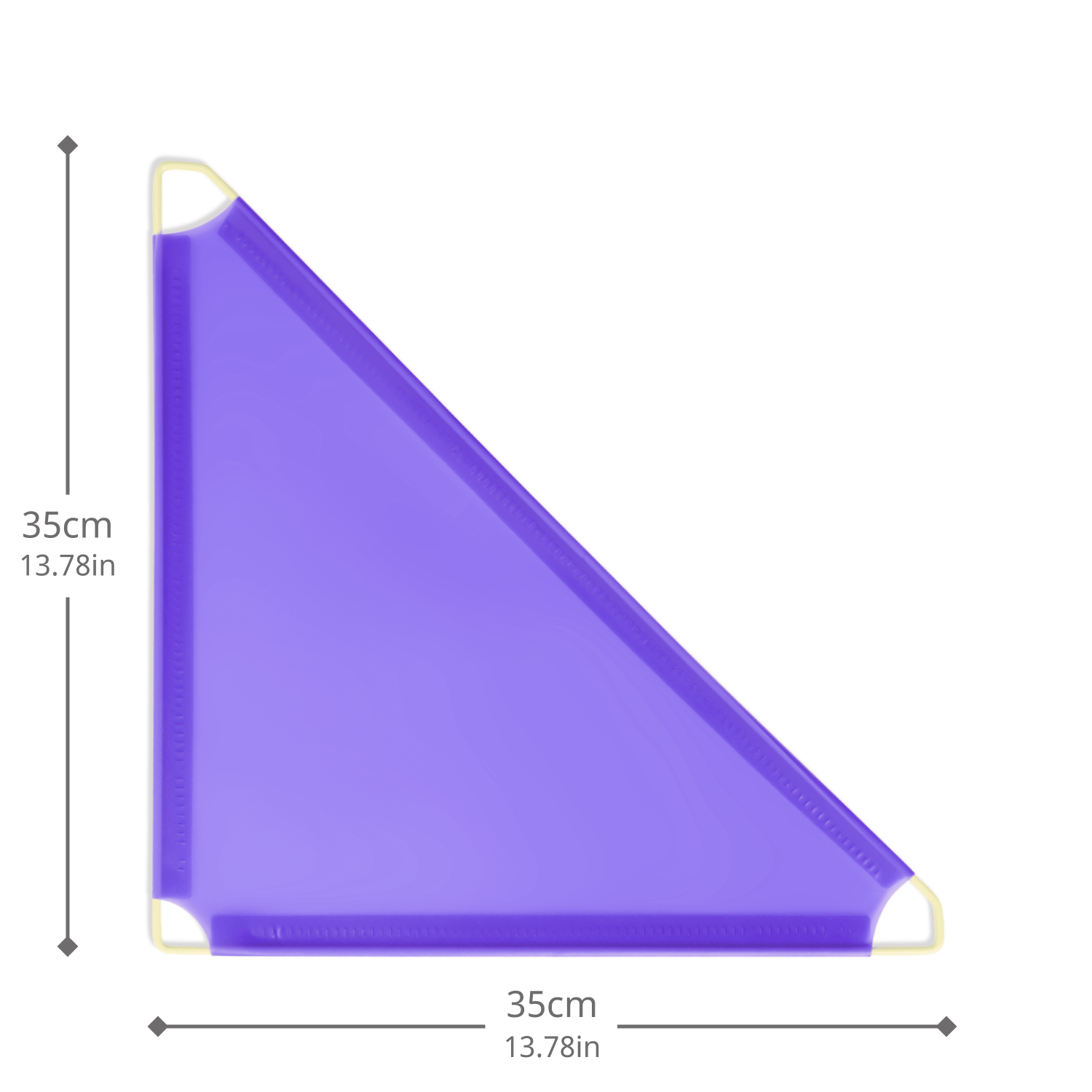 Artistbooths Booth Garage Frosted Grape Purple (PMS 2089 C) Triangles 4-Pack [35cm / 13.78in]
