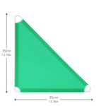 Artistbooths Booth Garage Frosted Jade Green (PMS 7739 C) Triangles 4-Pack [35cm / 13.78in]