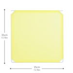 Artistbooths Booth Garage Frosted Lemon Yellow (PMS 7401 C) Hinged Squares 8-Pack [35cm / 13.78in]