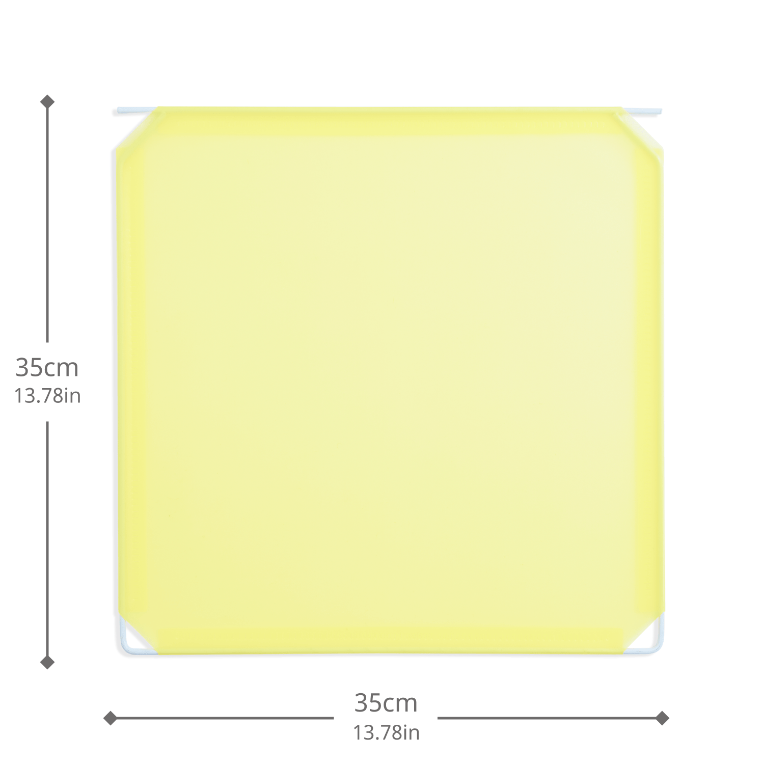 Artistbooths Booth Garage Frosted Lemon Yellow (PMS 7401 C) Hinged Squares 8-Pack [35cm / 13.78in]