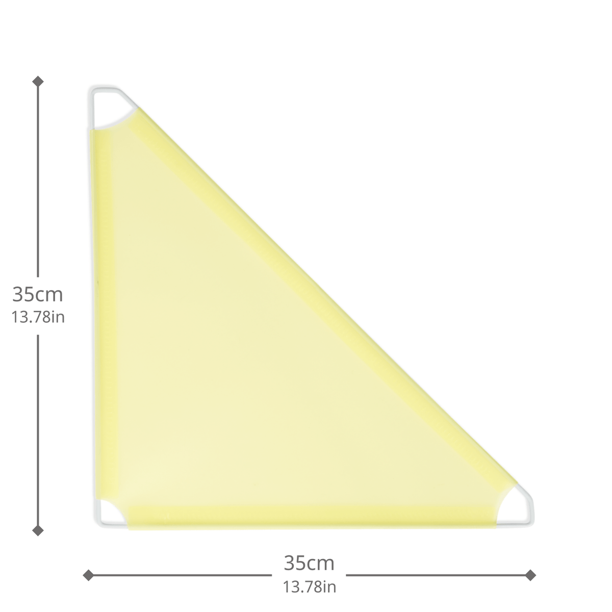 Artistbooths Booth Garage Frosted Lemon Yellow (PMS 7401 C) Triangles 4-Pack [35cm / 13.78in]