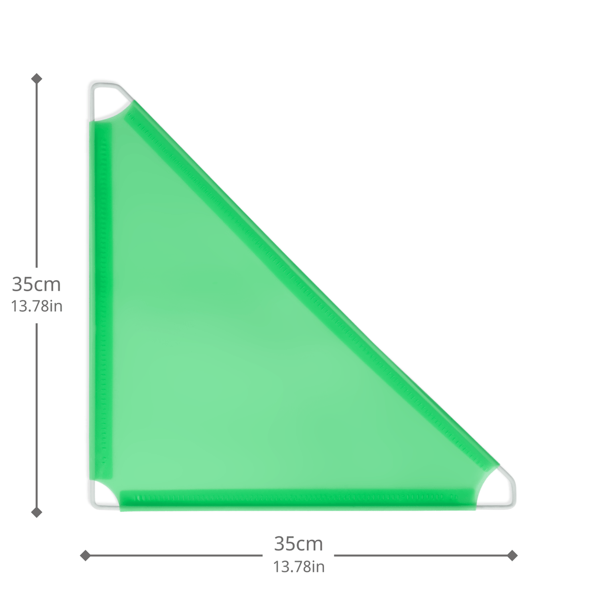 Artistbooths Booth Garage Frosted Mint Green (PMS 353 C) Triangles 4-Pack [35cm / 13.78in]