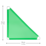 Artistbooths Booth Garage Frosted Mint Green (PMS 353 C) Triangles 4-Pack [35cm / 13.78in]