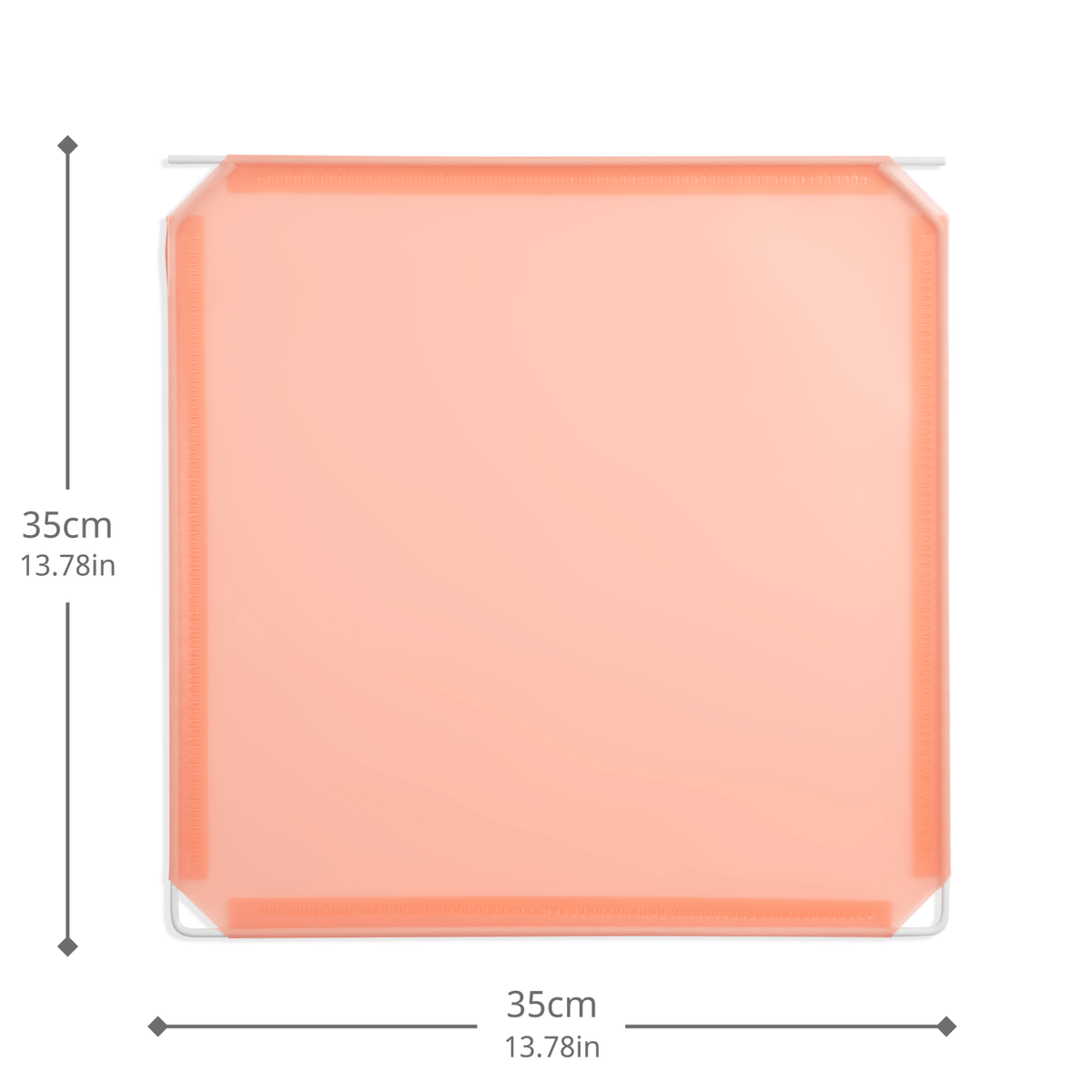 Artistbooths Booth Garage Frosted Peachy Orange (PMS 169C) Hinged Squares 8-Pack [35cm / 13.78in]