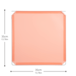 Artistbooths Booth Garage Frosted Peachy Orange (PMS 169C) Hinged Squares 8-Pack [35cm / 13.78in]