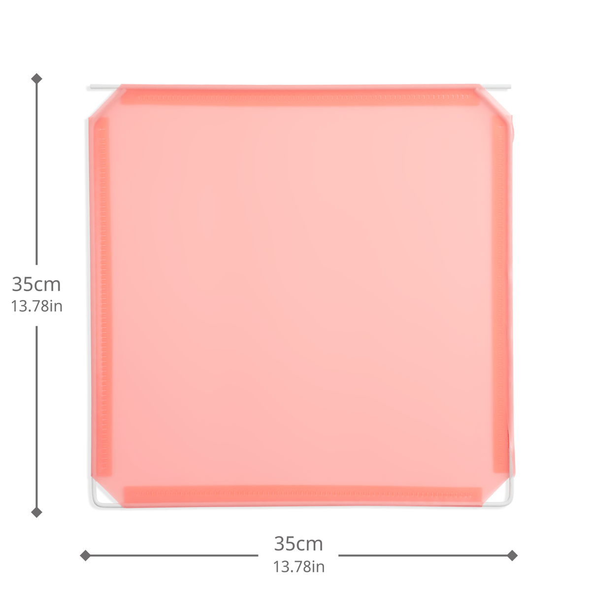 Artistbooths Booth Garage Frosted Salmon Pink (PMS 1765 C) Hinged Squares 8-Pack [35cm / 13.78in]