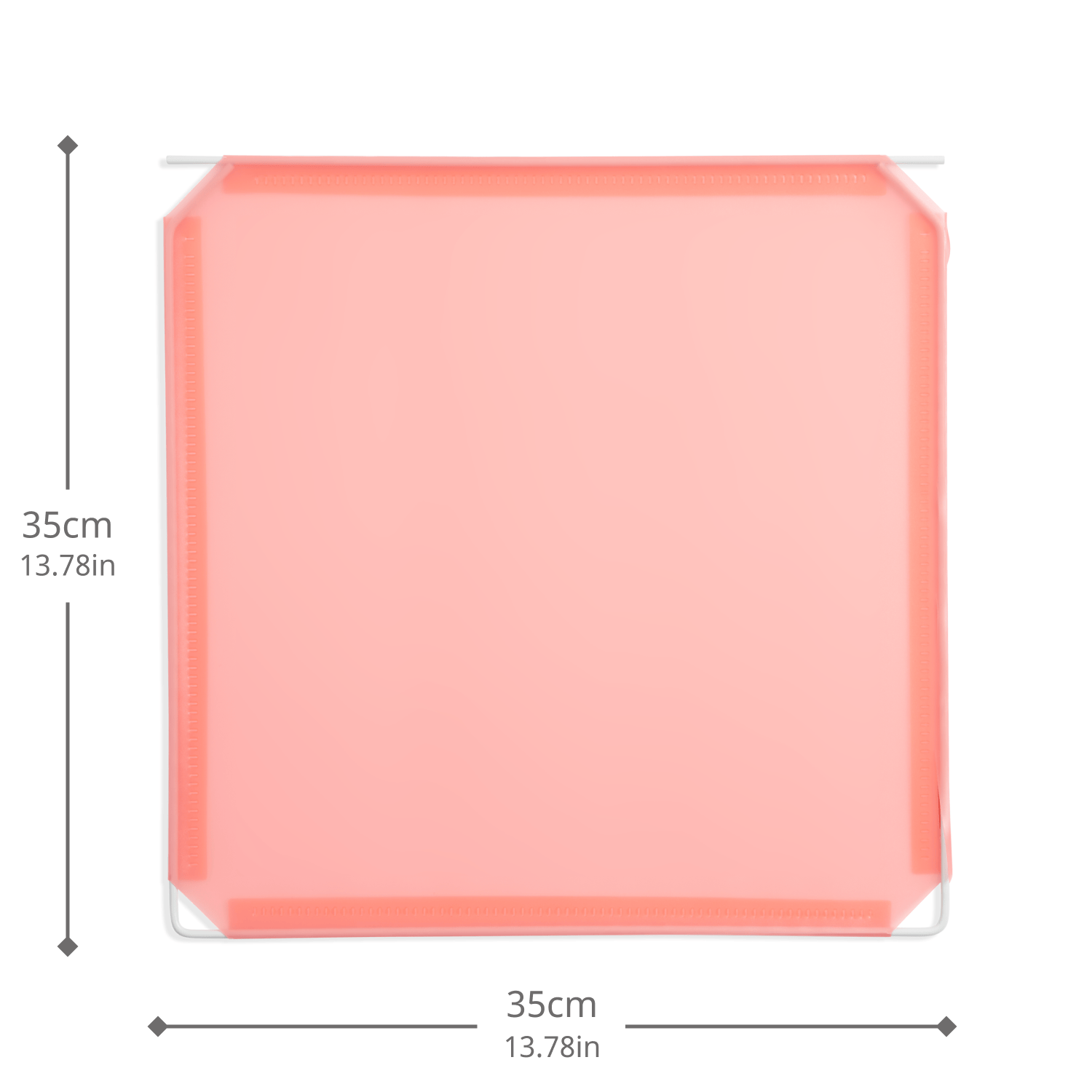 Artistbooths Booth Garage Frosted Salmon Pink (PMS 1765 C) Hinged Squares 8-Pack [35cm / 13.78in]