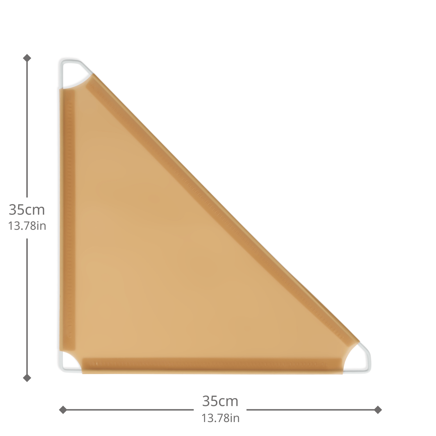 Artistbooths Booth Garage Frosted Tan Brown (PMS 728C) Triangles 4-Pack [35cm / 13.78in]