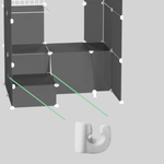 Artistbooths Booth Garage Single Shelf Wire Clip White [5pcs]