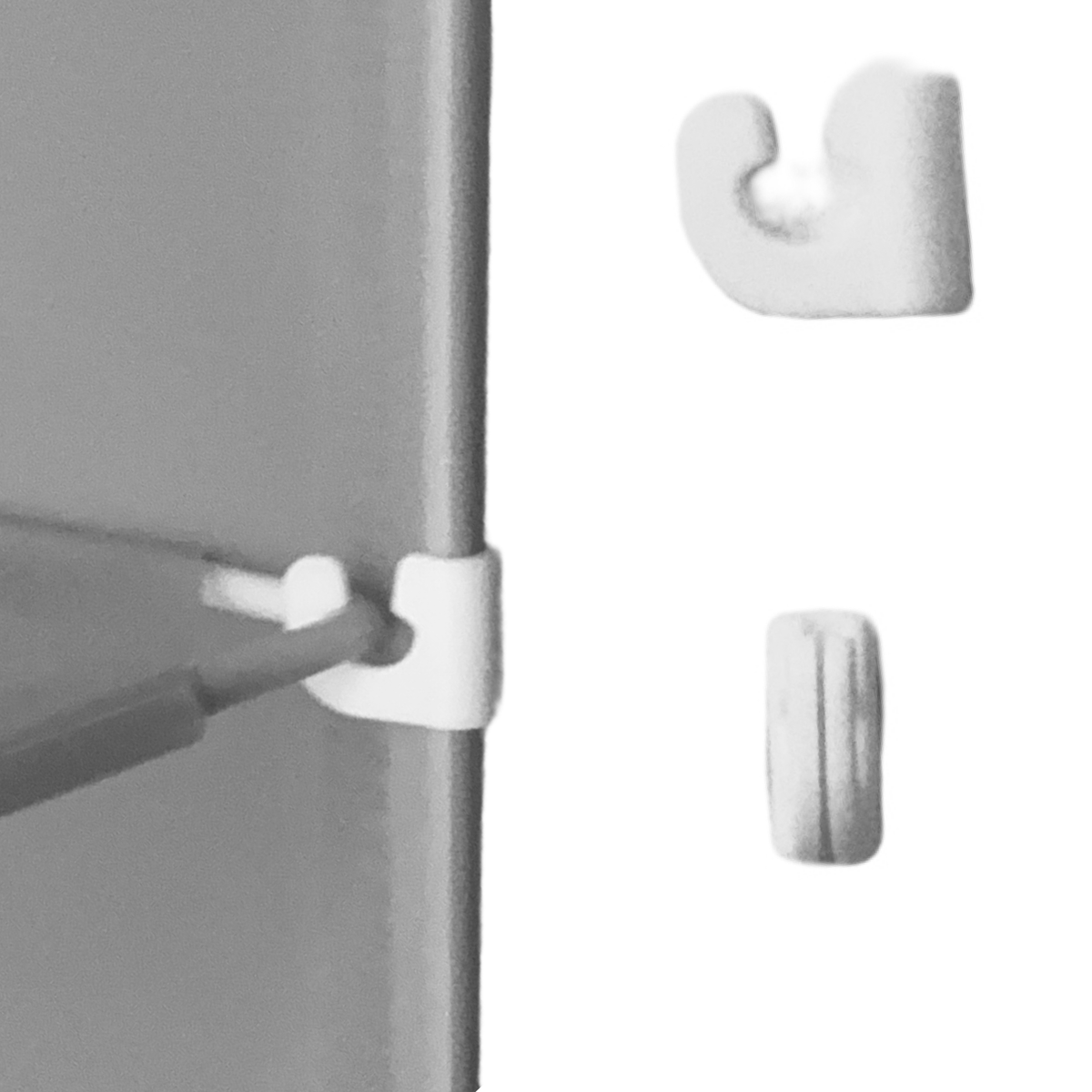 Artistbooths Booth Garage Single Shelf Wire Clip White [5pcs]