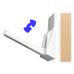 Artistbooths Booth Garage White BOOF Foldable Croc Hooks (adhesive) - 10-pack