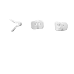 Artistbooths Booth Garage White Double shelf wire clip [4 pack]