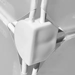 Artistbooths Booth Garage White Edge Connector [4 Pcs]