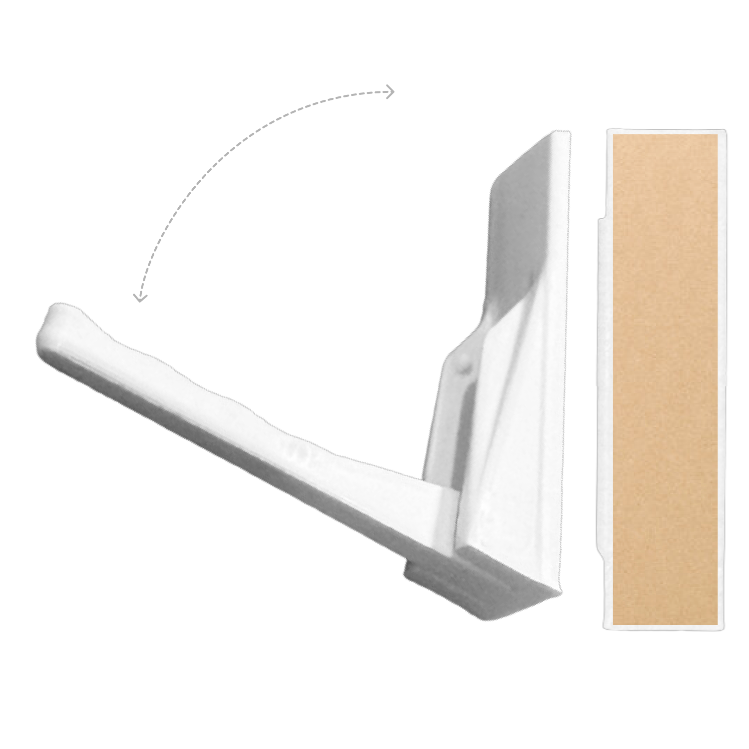 Artistbooths Booth Garage White Foldable Self Serve Hooks - Adhesive Version [10 pcs]
