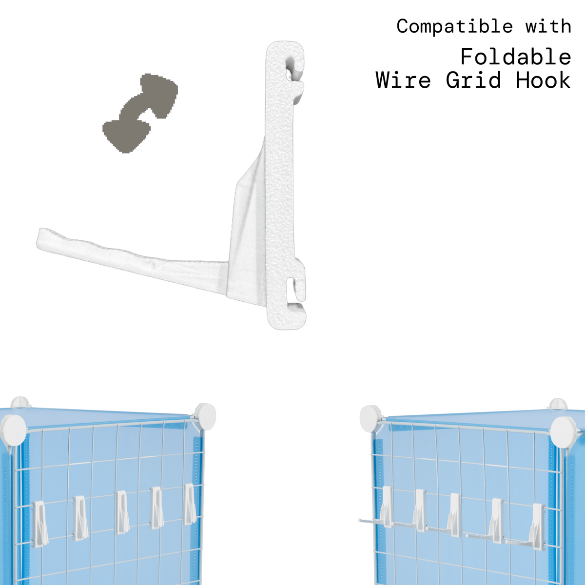 Artistbooths Booth Garage White Wire Grid Expansion Pack [4 pcs] 35cm x 35cm/13.7"x13.7"