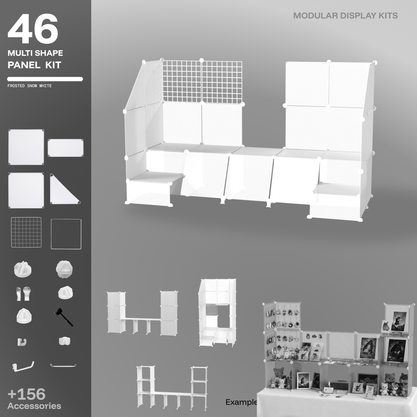 Frosted Snow White Essential 48 square panel kit main