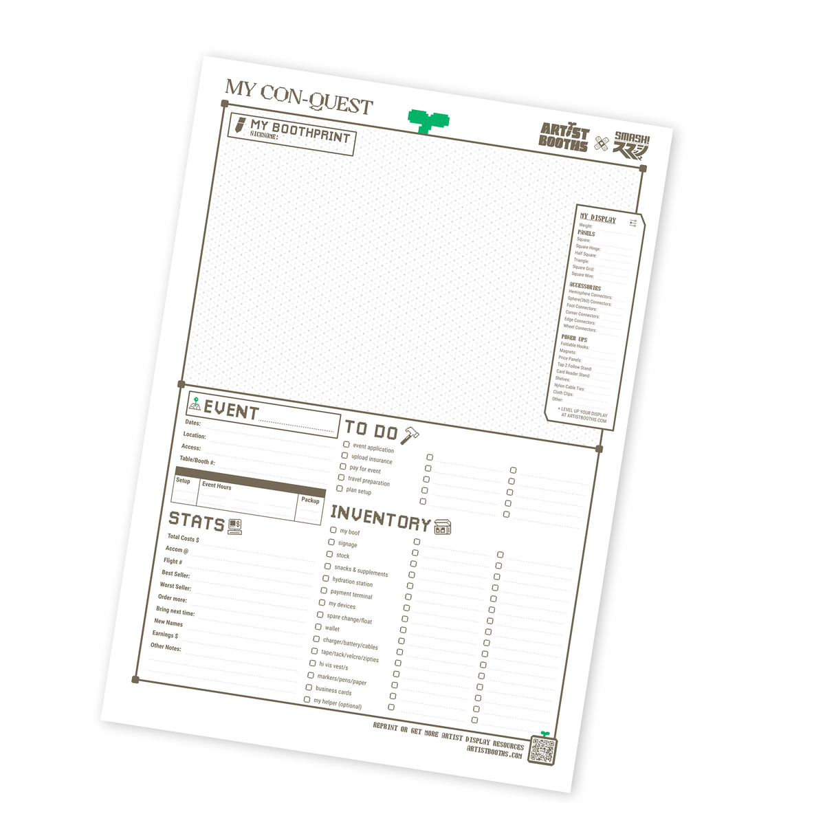 Artistbooths Free Download: SMASH! Planner