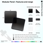 Artistbooths Frosted Fully Black panel shape range chart with square, triangle, half-square, door, grid and wire panels (35cm)