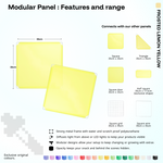 Artistbooths Frosted Yuzu panel shape range chart with square, triangle, half-square, door, grid and wire panels (35cm)