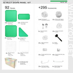 Frosted Jade Shapeshift Max 92-panel kit — what's included: 92 multi-shape panels + 295 accessories
