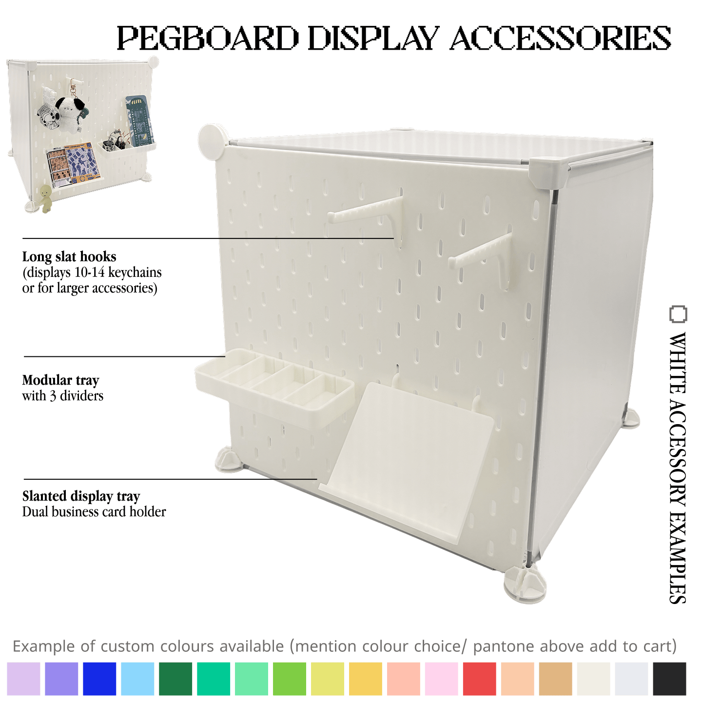 BOOF PANEL PEGBOARD & Display Accessories (custom made per order in Australia)